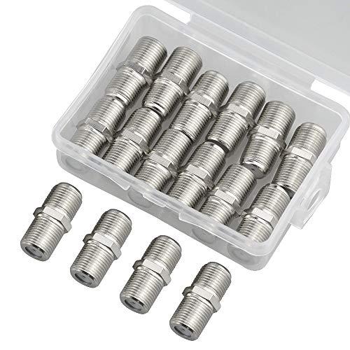 WMYCONGCONG 20個セット F型プラグ メス/メス 中継接栓 延長用 同軸ケーブル 延長アダプタコネクタ 中継接栓アダプタ TVアンテ |  | 04