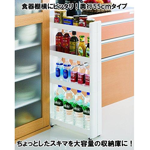 不動技研 スマートワゴンFit 45-4段 サイズ:幅12.5×奥行45×高さ88.5cm |  | 04