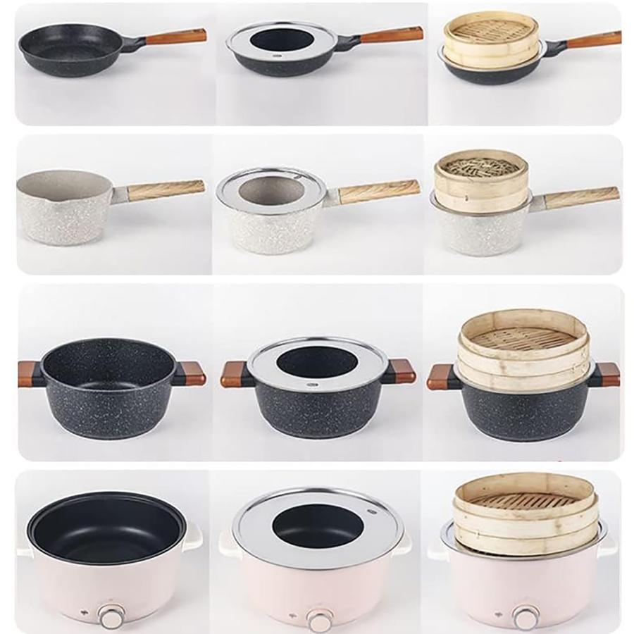 allbeschoi 蒸し板 中華せいろ 蒸籠 受け台 中華セイロ用 受け台 蒸し器 丈夫な ステンレス製 27-30cmの鍋と16-27cmの |  | 04