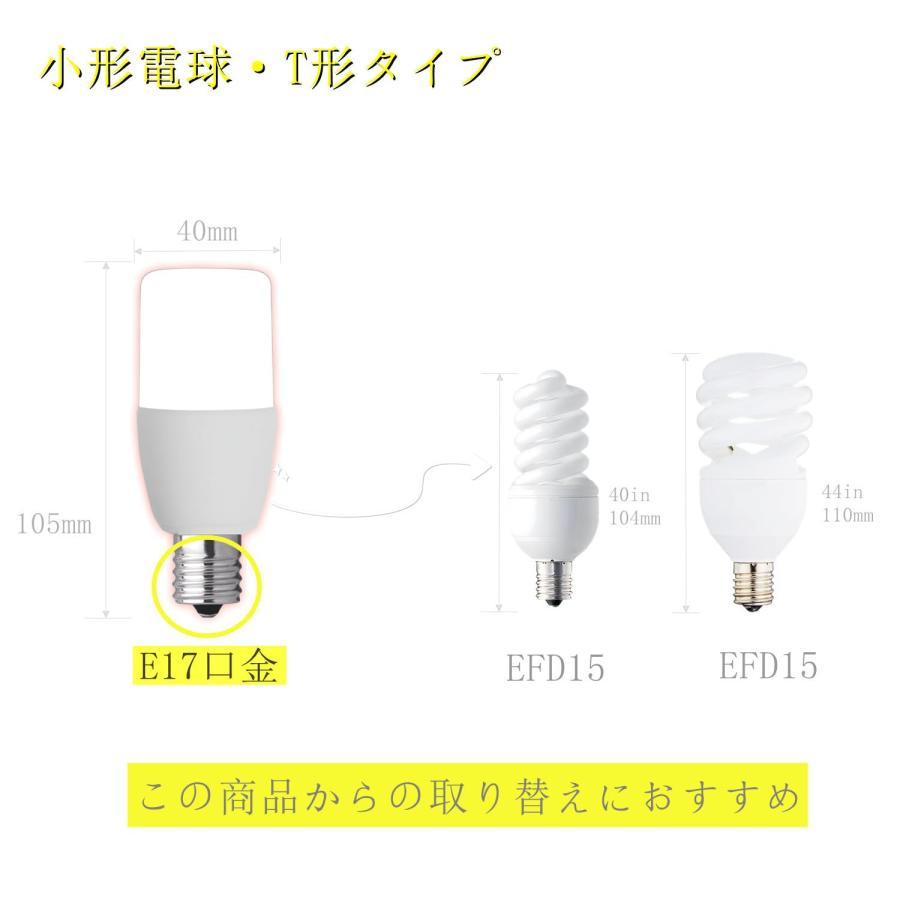 T形タイプ LED電球 口金直径17mm 電球60W・100W形相当6.8W昼光色相当 1060lm T形タイプ 密閉器具対応 断熱材施工器具対 |  | 02