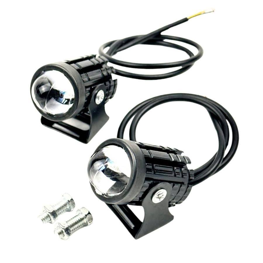 HTharros バイク 用 フォグランプ LED ライト 汎用 12W 作業灯 ワークライト 黄 白 切替 12V 24V 兼用 高輝度 防水 | 