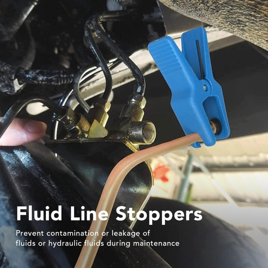 流体ラインストッパー、幅広い用途 7 個の流体停止クランプセット 高温耐圧、ブレーキライン、燃料レールホース、C |  | 01