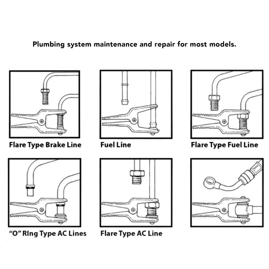 流体ラインストッパー、幅広い用途 7 個の流体停止クランプセット 高温耐圧、ブレーキライン、燃料レールホース、C |  | 02
