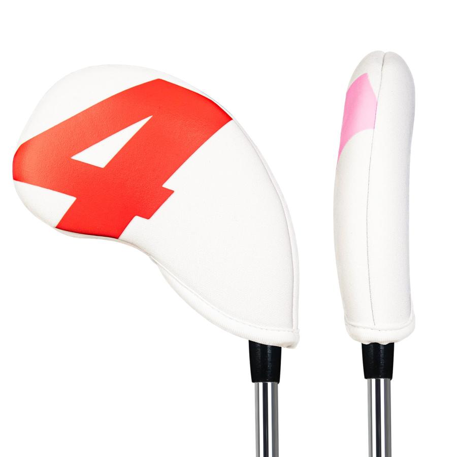 ゴルフアイアンカバー クラブヘッドカバー 10枚セット 4-9PASX ネオプレン製 伸縮性ある 大きい番号 白いベース＆カラフル番号 |  | 06