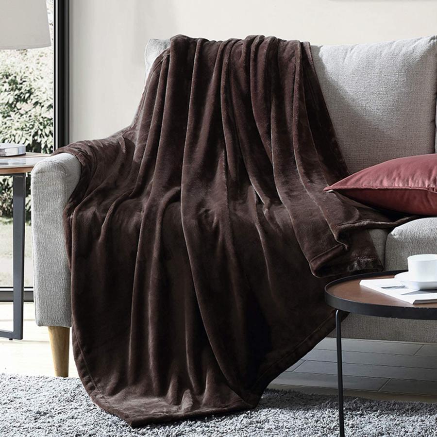 Hansleep 毛布 ダブル 夏用 ブランケット 茶色 大きめ 180x200cm 冷房対策 大判 マイクロファイバー 柔らかく フランネル |  | 06