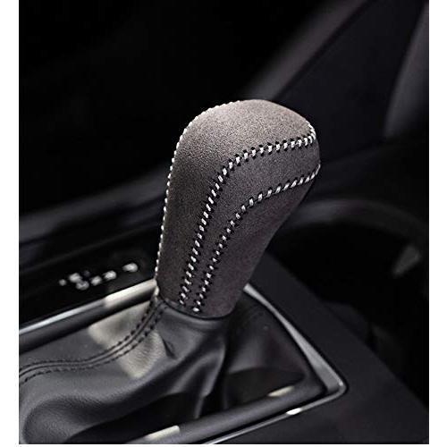 Onami アクセラ シフトグリップカバー マツダ3 ハンドル ギア スエード 編み上げ 耐摩擦 Mazda3 AXELA BP系 PU/合成革 | 