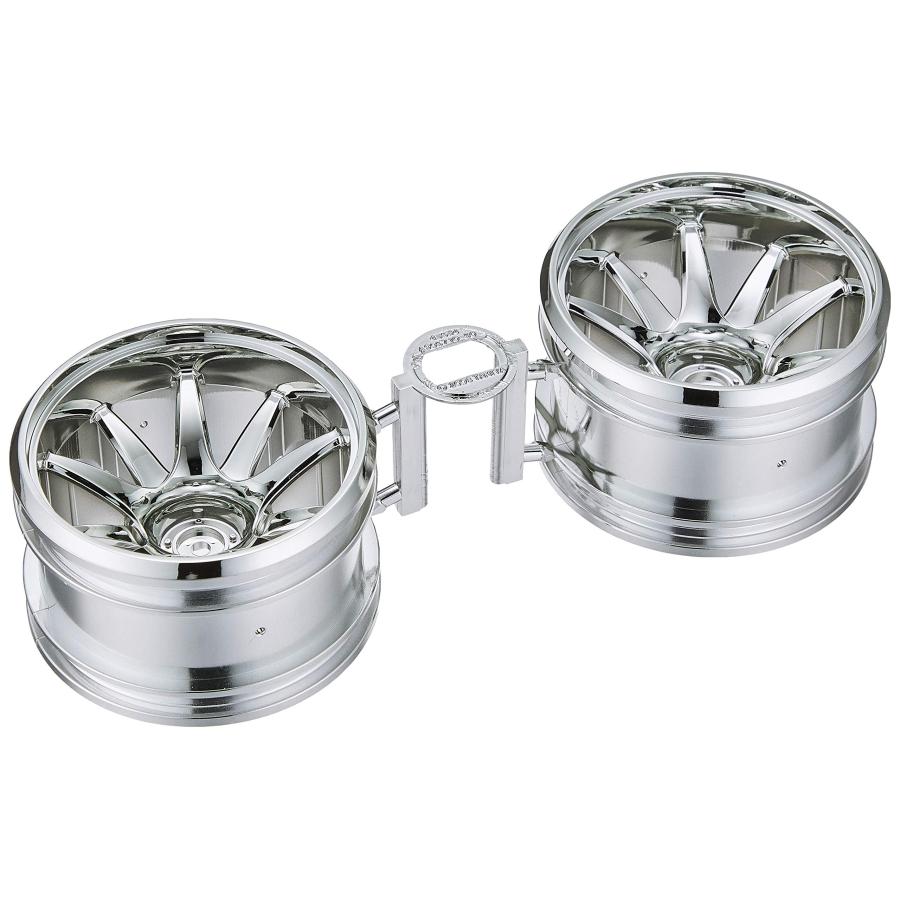 タミヤ ホップアップオプションズ No.1677 OP.1677 GF-01 クロームメッキホイール 10本スポーク 54677 | 