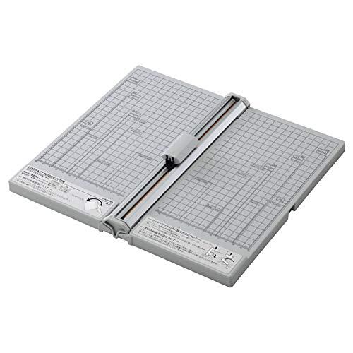 リヒトラブ 裁断機 コンパクト スライドカッター A4ヨコ対応 直線刃5枚裁断 ミシン刃3枚裁断 M40 | 