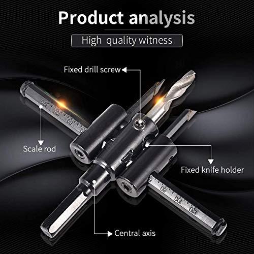 ZOYUBS 自在錐 自由錐 超硬自在錐 充電ドリル用自在錐 木工用 鉄工用 サークルカッター円切りカッター 工作道具穴開け 直径30〜120m |  | 05