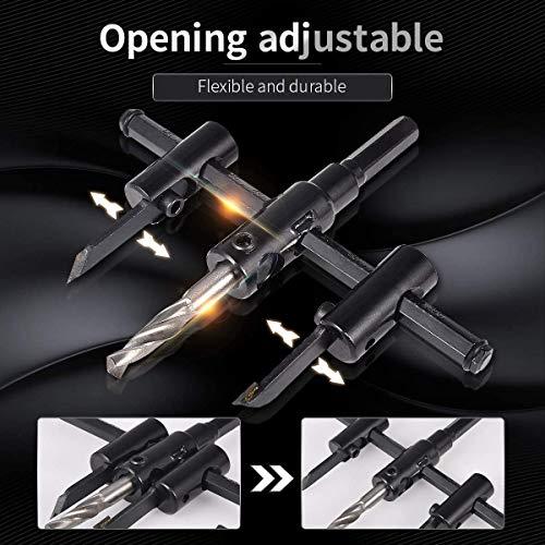 ZOYUBS 自在錐 自由錐 超硬自在錐 充電ドリル用自在錐 木工用 鉄工用 サークルカッター円切りカッター 工作道具穴開け 直径30〜120m |  | 07