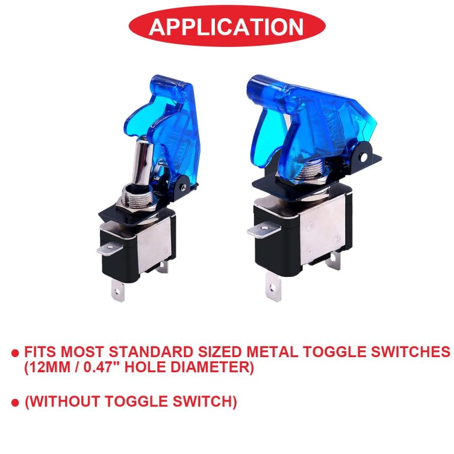 MKBKLLJY 10 個 12 ミリメートル/0.47 インチ取り付け穴安全フリップカバーマルチカラー防塵防水キャップトグルバットハンドルスイ |  | 06
