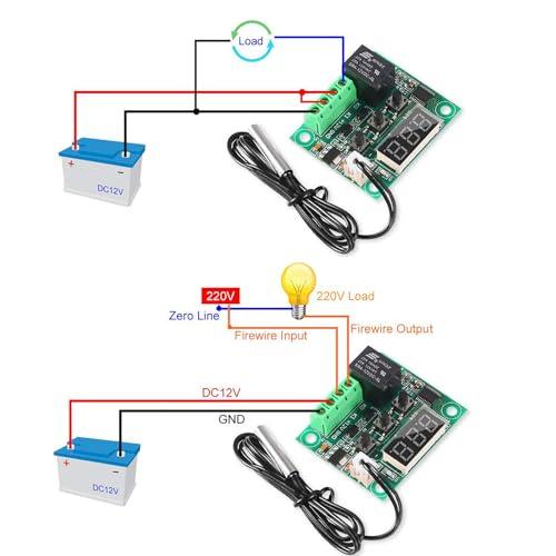 CM Hardware サーモスタットDC 12V XH-W1209 温度熱センサスイッチ -50〜110℃ デジタルサーモスタット 2個セット |  | 05