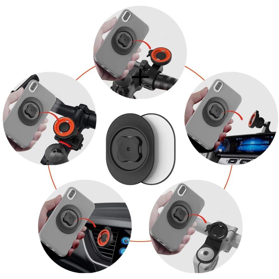 ユニバーサルフォンアダプター - すべてのSincetopバイクマウント/カーフォンホルダー/アームバンド/ベルトクリップと互換性があります |  | 06