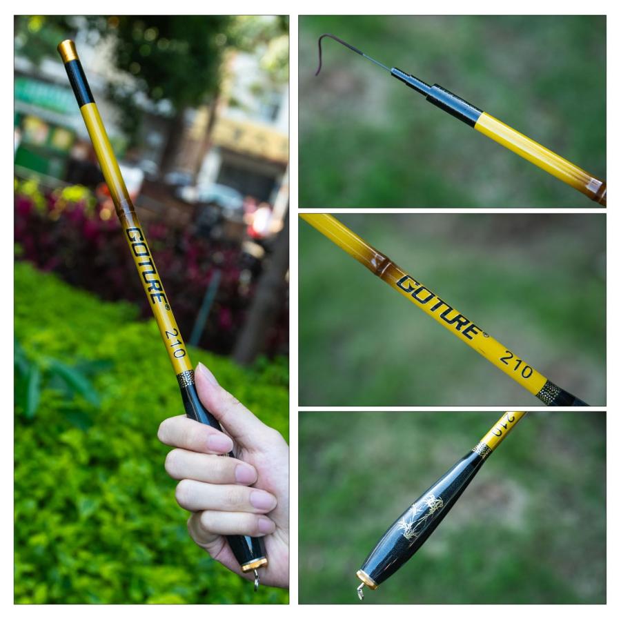 Goture 渓流竿 コンパクト 延べ竿 1.4m 竹柄 カーボン ロッド 超軽量 淡水釣り 河川 堤防 湖畔 渓流 |  | 06