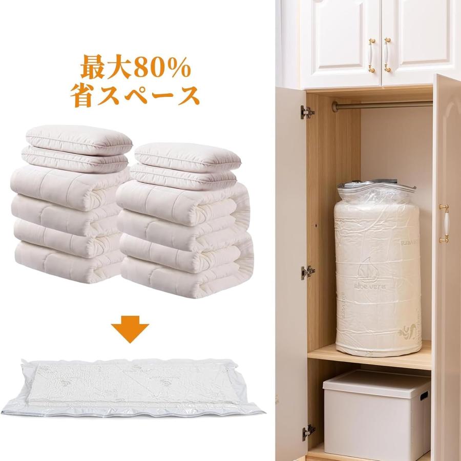 Esoes 布団圧縮袋 220x100cm 特大サイズ圧縮袋 衣類圧縮袋 ふとん圧縮袋 圧縮バッグ掃除機対応 マットレス 圧縮袋 引っ越し/布団 |  | 03