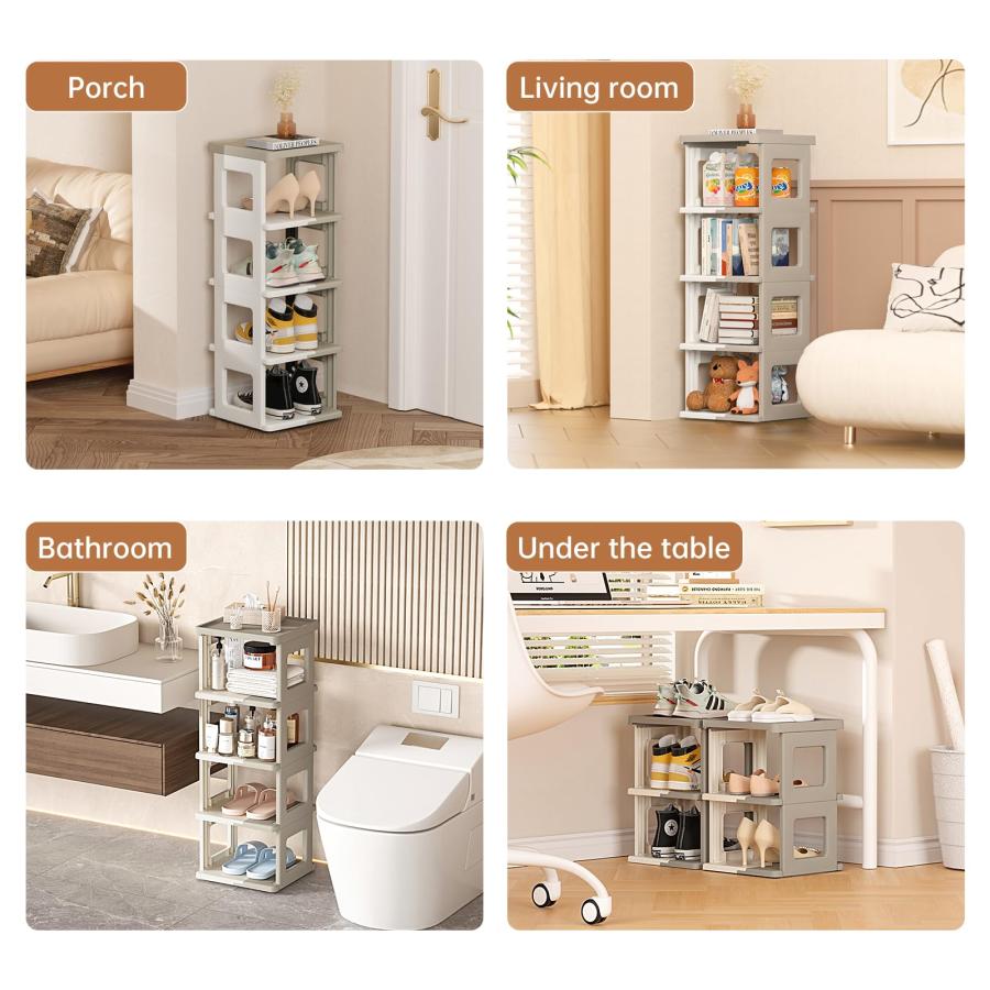 HAIXIN 折りたたみ式シューズ ラック 靴箱 7段 玄関収納 窄版靴棚 下駄箱 ?尚靴収納 6-7足 省スペース スニーカーラック 廊下 ア |  | 04