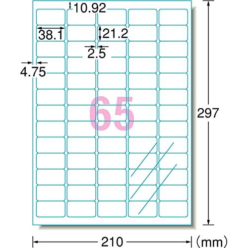 エーワン ラベルシール 光沢フィルム 透明 A4 65面 10シート 28974 |  | 01