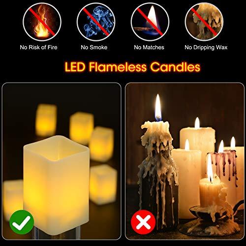 PChero キャンドルライト ledライト 本棚 風呂 ledキャンドルライト 間接照明ロウソクライト 揺らぐ炎 電気ろうそく ヨガ キャンド |  | 08