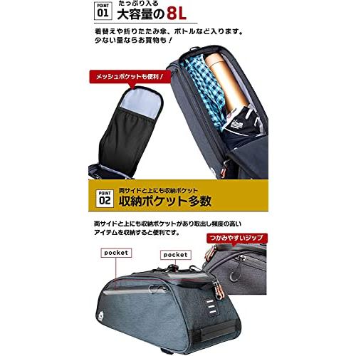 GORIXゴリックス自転車 キャリアバッグ GX-BCA リアバッグ 多機能 防水撥水 ロードバイク 自転車通勤 耐久・安定性 ショルダーベルト |  | 02