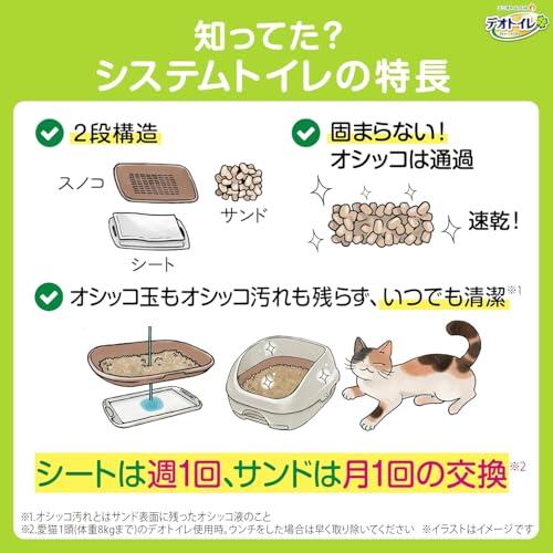 猫ちゃん快適な広々スペースデオトイレ本体セット 約1か月分 猫砂・シート付 猫用トイレ本体 快適ワイド ダークブラウン |  | 03