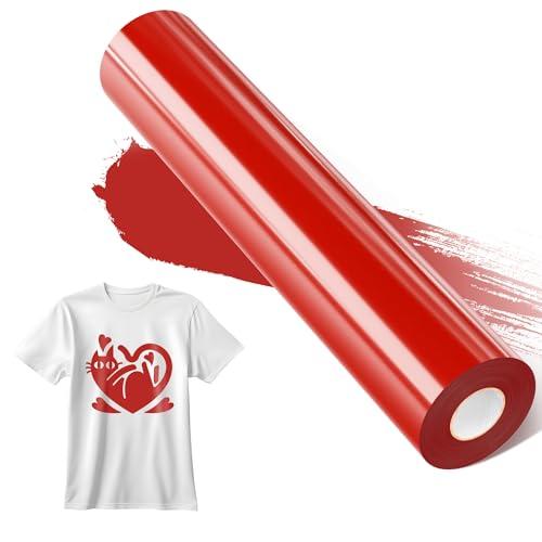 JAVIGA アイロンプリントシート 赤 熱転写シート PU素材DIY用 約30cm×610cm Tシャツ ズボン 枕 バッグ その他日常のDI | 