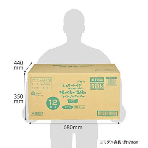 エリエール トイレットペーパー シャワートイレのためにつくった吸水力が2倍のトイレットペーパー 25m×72ロール12ロール×6パック ダブル |  | 01