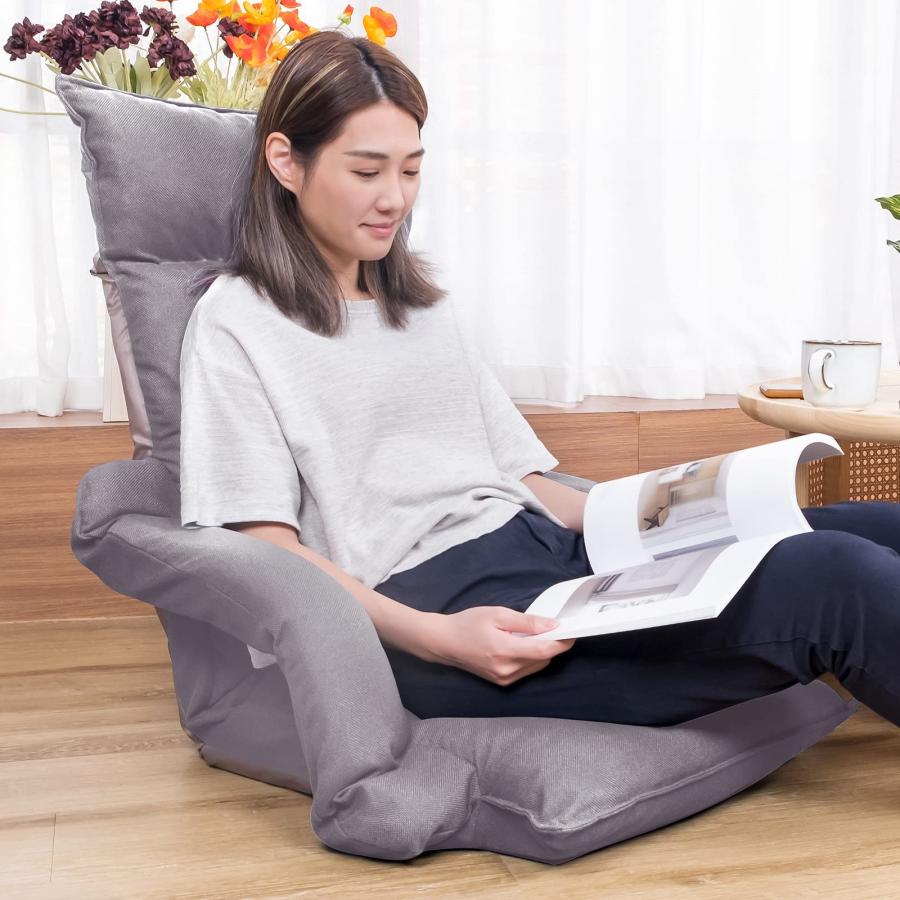 WAVV 座椅子 ひじ掛け付き ハイバック 低反発 背もたれ・頭部 14段階