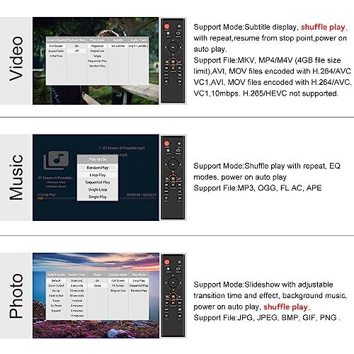 AGPTEK HDMIメディアプレーヤー、-MKV/RM- HDDUSBドライブおよびSDカード用のブラックミニ1080pフルHDウルトラHDM |  | 03