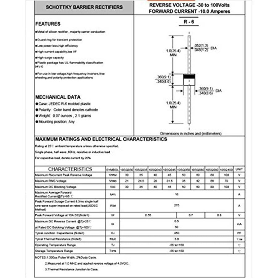 PENGLIN 20本セット ショットキーバリアダイオード 15SQ045 15A 45V 整流 逆流防止 高速スイッチング ショットキーダイオ |  | 05