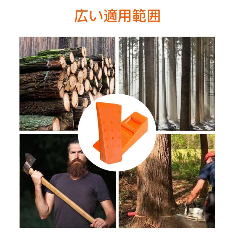 LOYELEY 伐採用 薪割り用 クサビ くさび 楔 2個セット 伐倒 伐採 林業