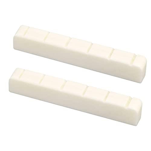 Musiclily フラットボトム牛骨製6弦クラシックギター用スロット付ナットDJ-03 52x6x9/8.5mm 2個入 |  | 02
