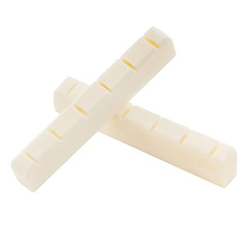 Musiclily フラットボトム牛骨製6弦クラシックギター用スロット付ナットDJ-03 52x6x9/8.5mm 2個入 |  | 03