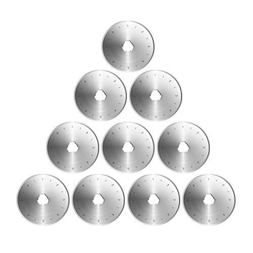ロータリーカッター替刃直径28mmの円形刃 10枚入り、オルファRB28-10（OLFA）クロバー などマルカッターに適用 、日本スチール（SK | 