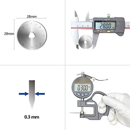 ロータリーカッター替刃直径28mmの円形刃 10枚入り、オルファRB28-10（OLFA）クロバー などマルカッターに適用 、日本スチール（SK |  | 01