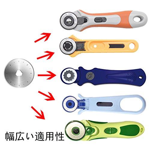 ロータリーカッター替刃直径28mmの円形刃 10枚入り、オルファRB28-10（OLFA）クロバー などマルカッターに適用 、日本スチール（SK |  | 03