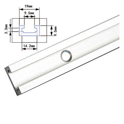 2個 Tスロットトラック 19mm×9.5mm規格マイタートラック マイタースロット天板用 アルミ合金、大工ツール テーブルソー用 400mm |  | 01