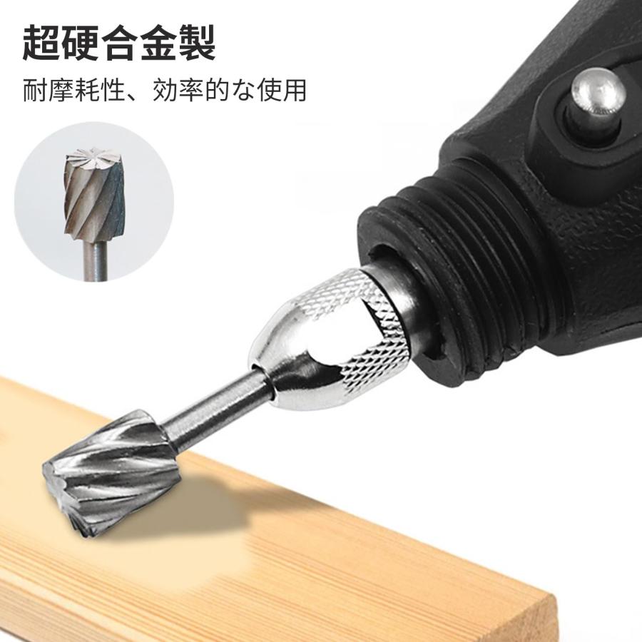 aninako 超硬バー タングステンバー 超硬バー リューター ビット 高速度 工具 切削 研磨用 超硬フライスカッター金属バー 全体タングス |  | 02
