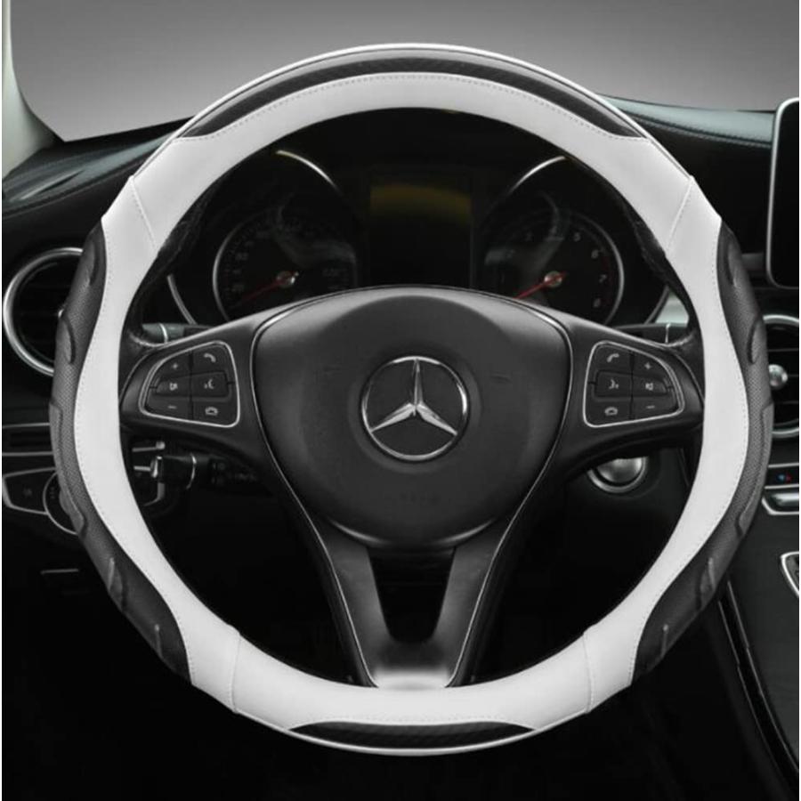 SEKIDAR ハンドルカバー 軽自動車 車用 ステアイングカバー O型 38cm カーアクセサリ 3Dグリップ 汚れ&滑り防止 四季汎用 通気 | 