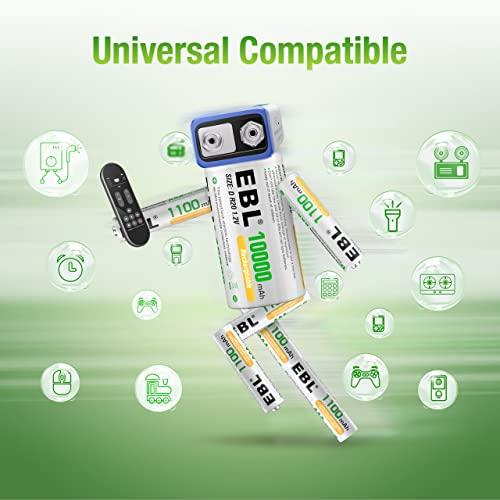 EBL 単4電池 充電式 1100mAhニッケル水素充電式電池、収納ケース付き8パック 電池 単4 充電式 充電式単四 単四充電池 |  | 04