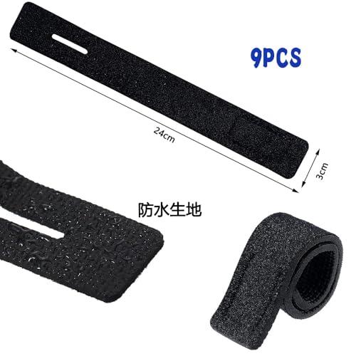 ロッドベルト 保護ベルト 釣り竿バンド 釣り 結びバンド マジックテープバンド 収納 固定 保護ベルト 9本入 ブラック |  | 01