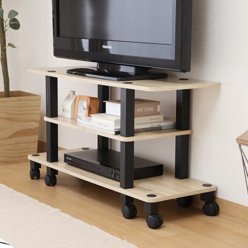 不二貿易 キャスター付きテレビ台 コーナータイプ 工具不要で組み立て簡単 幅80×奥行29.5×高さ44.5cm オーク 52271 |  | 03