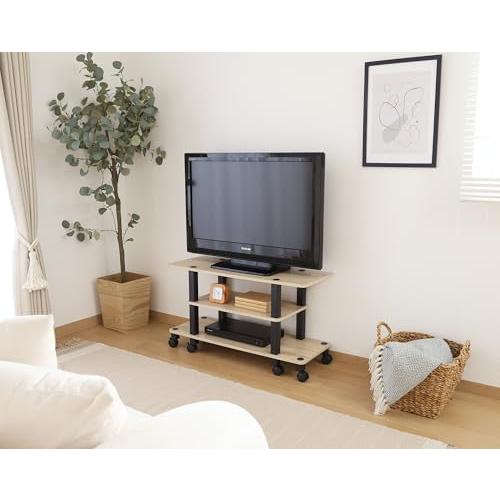 不二貿易 キャスター付きテレビ台 コーナータイプ 工具不要で組み立て簡単 幅80×奥行29.5×高さ44.5cm オーク 52271 |  | 07