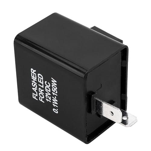 Weasch 自動電子ウィンカーフラッシャーリレー 2個パック 12VDC 0.1W-150W 2ピン LEDウィンカー/オートバイLEDウィン |  | 05