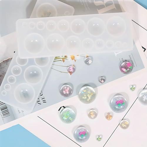 サムコス シリコンモールド型 半球 2個セット エポキシ樹脂 UVレジン型 多サイズ 半透明 ソフトモールド 初心者向き DIY ハンドメイド |  | 06