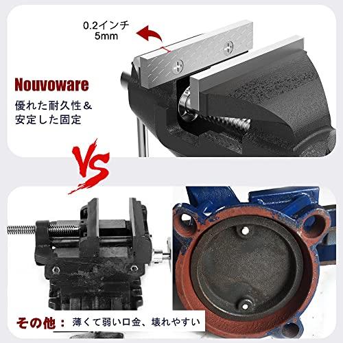 万力 卓上 Nuovoware まんりき卓上 小型 テーブルバイス アンヴィルバイス クランプ 卓上万力 回転式 工具 口幅約70mm 最大開口 |  | 03