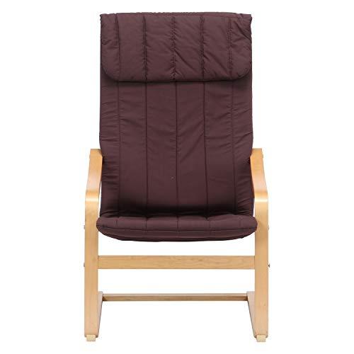 不二貿易 リラックスチェア パーソナルチェア 1人掛け 幅59×奥行77×高さ102cm ブラウン スリム 木製 曲木 組立商品 84056 |  | 04