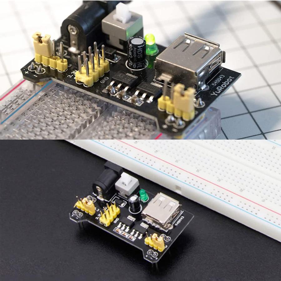 Youmile 4個 ブレッドボード電源 3.3V 5V MB102ブレッドボード 電源