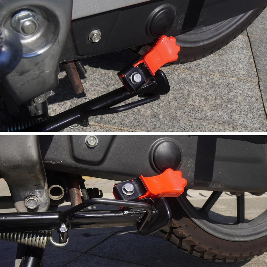 バイク バイクパーツ サイドスタンドゴム 猫足型 交換用ボルト・カラーセット スーパーカブ | クロスカブ 等 HONDA 五色選択可能 レッド |  | 04