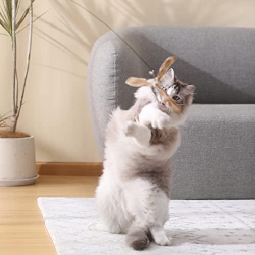 FUKUMARU 猫用ワンドおもちゃ 35.5インチ 猫用羽根プロペラおもちゃ ベル付き スチールワイヤー猫用おもちゃ 室内猫用 羽根4個付き |  | 03