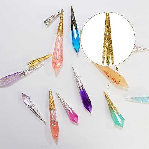 FineInno 水晶用 キャップ 5色 各20個 100個 収納ボックス付き シリコンモールド エポキシ樹脂 UVレジン型 DIY |  | 06